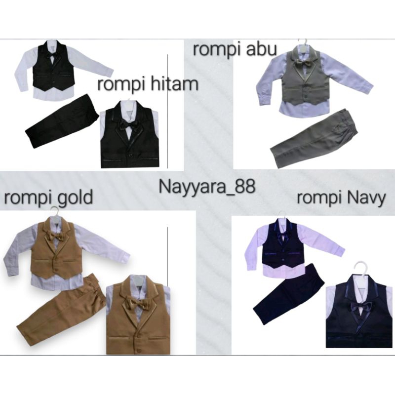 1-13tahun setelan rompi jas anak laki laki setelan jas tuxedo anak laki laki