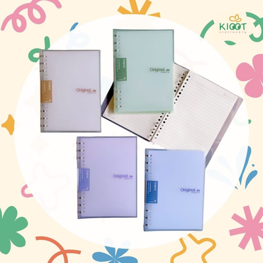 

Kioot - Buku Binder A5 / Map Binder Warna Polos Aesthetic Simple Loose Leaf SK-001