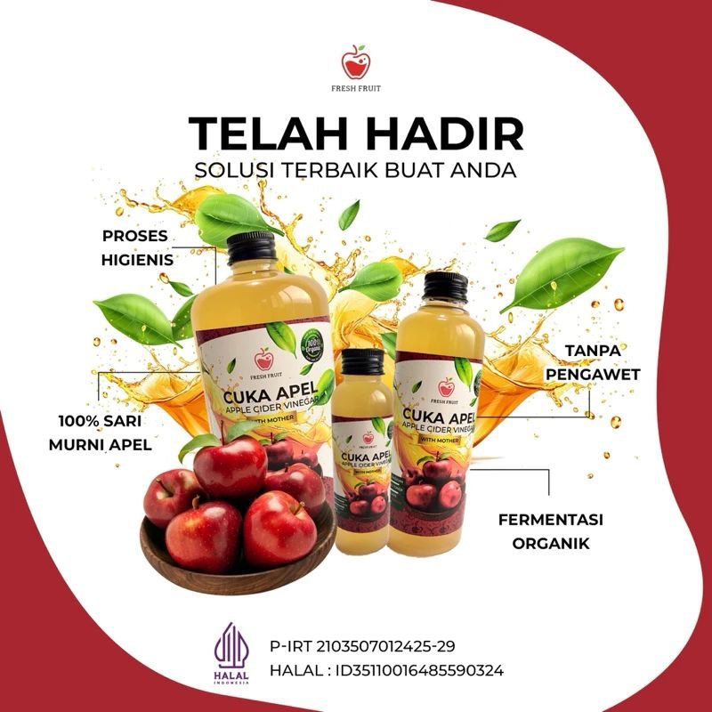 

Cuka Apel Premium 250ML Penuh Manfaat Kesehatan