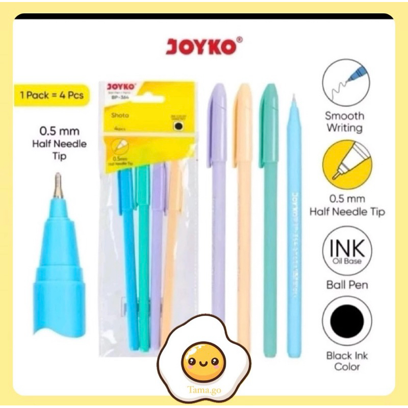 

Pulpen Balpen Joyko BP-364 SHOTA 0,5 mm ( 1 Pack / 4 Pulpen )