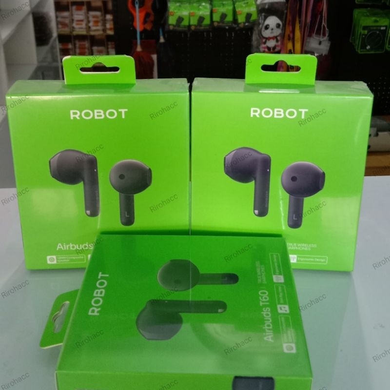 ROBOT T60 TWS HEADSET BLUETOOTH WATERPROOF SUPER BASS