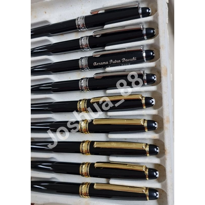 

Pulpen Montblanc Misterstuk Black klip silver/Klip Gold Bisa Ukir Nama Sendiri