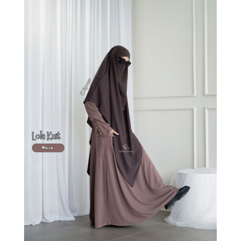 Lola Knit set fk  by Khizanah Sunnah | Abaya Knit set fk | Abaya Sporty
