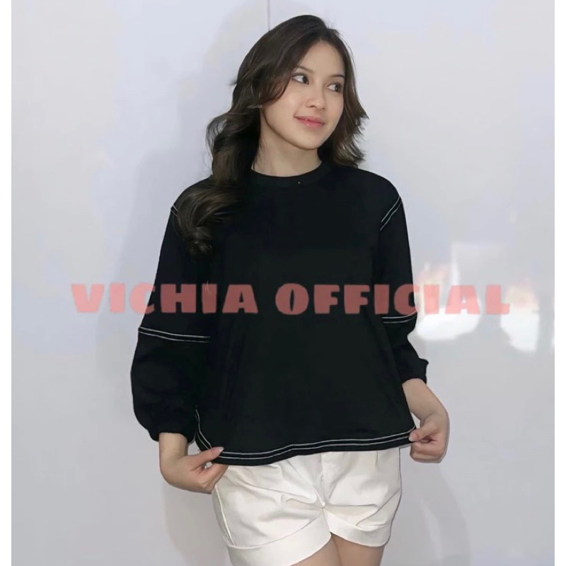 VIICHIAA atasan lengan balon Alensha / blouse tangan balon / kaos wanita