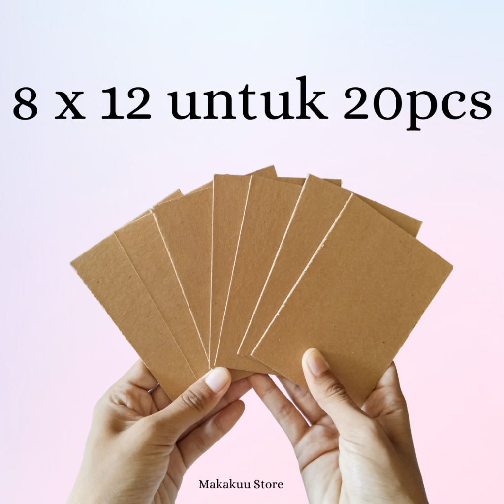 

8x12 UNTUK 20 PCS YELLOW BOARD KERTAS KARTON KUNING (packing photocard)