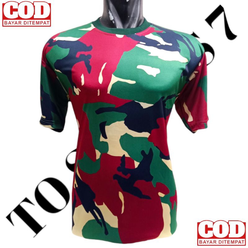 KAOS JERSEY TNI ARMI LORENG BAHAN DRY FIT PRINTING / BAJU JERSEY DORENG ARMI TNI LENGAN PENDEK TERBA