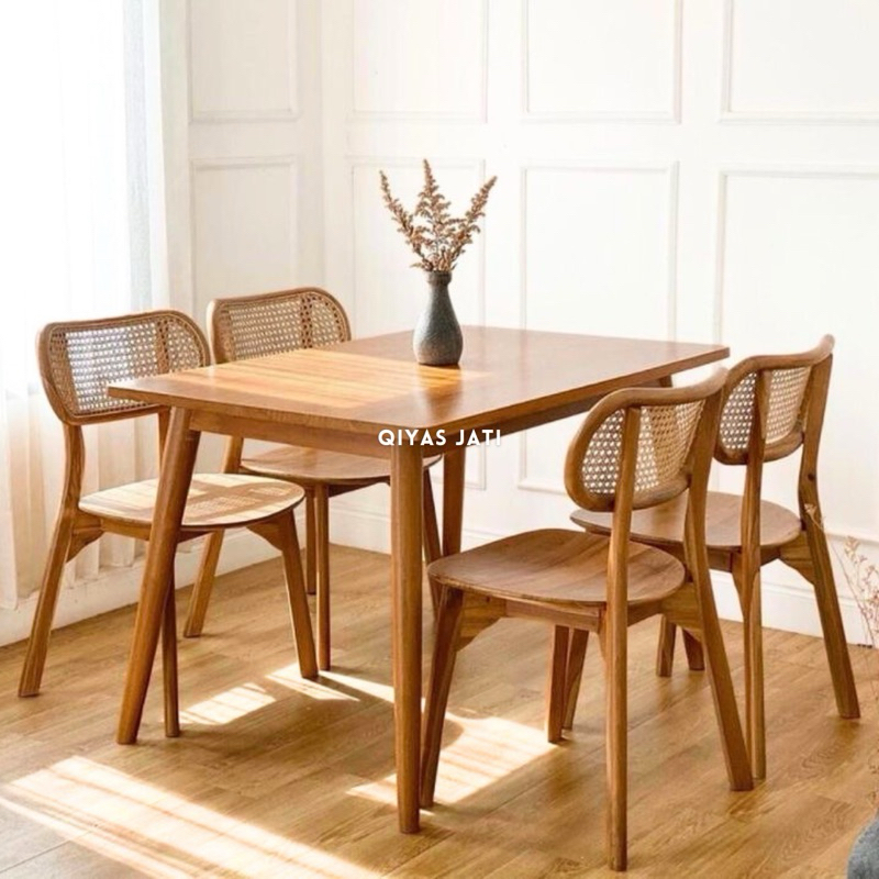Meja makan minimalis, Meja makan 4 kursi, kursi meja makan jati tua