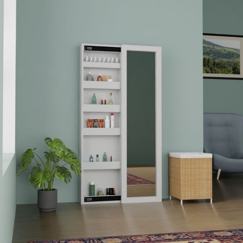 almari hijab lemari hijab STANDING MIRROR OVAL FULL BODY/LEMARI KERUDUNG SLIDING Standing Mirror 2in