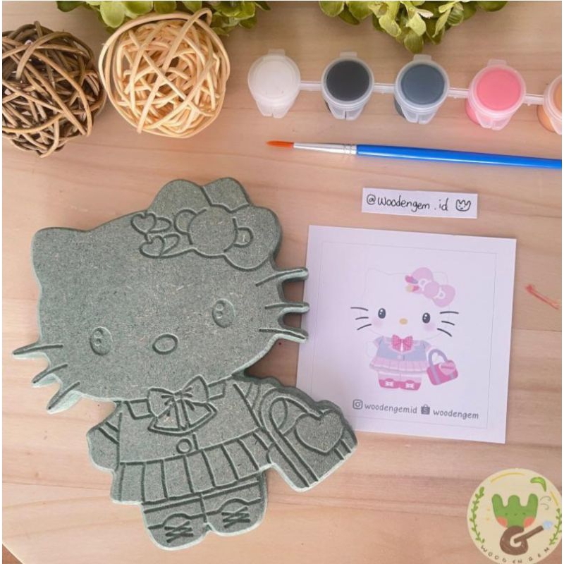 

DIY Wood Character Painting Kit Mewarnai Melukis Kayu Karakter HK School | Woodengem