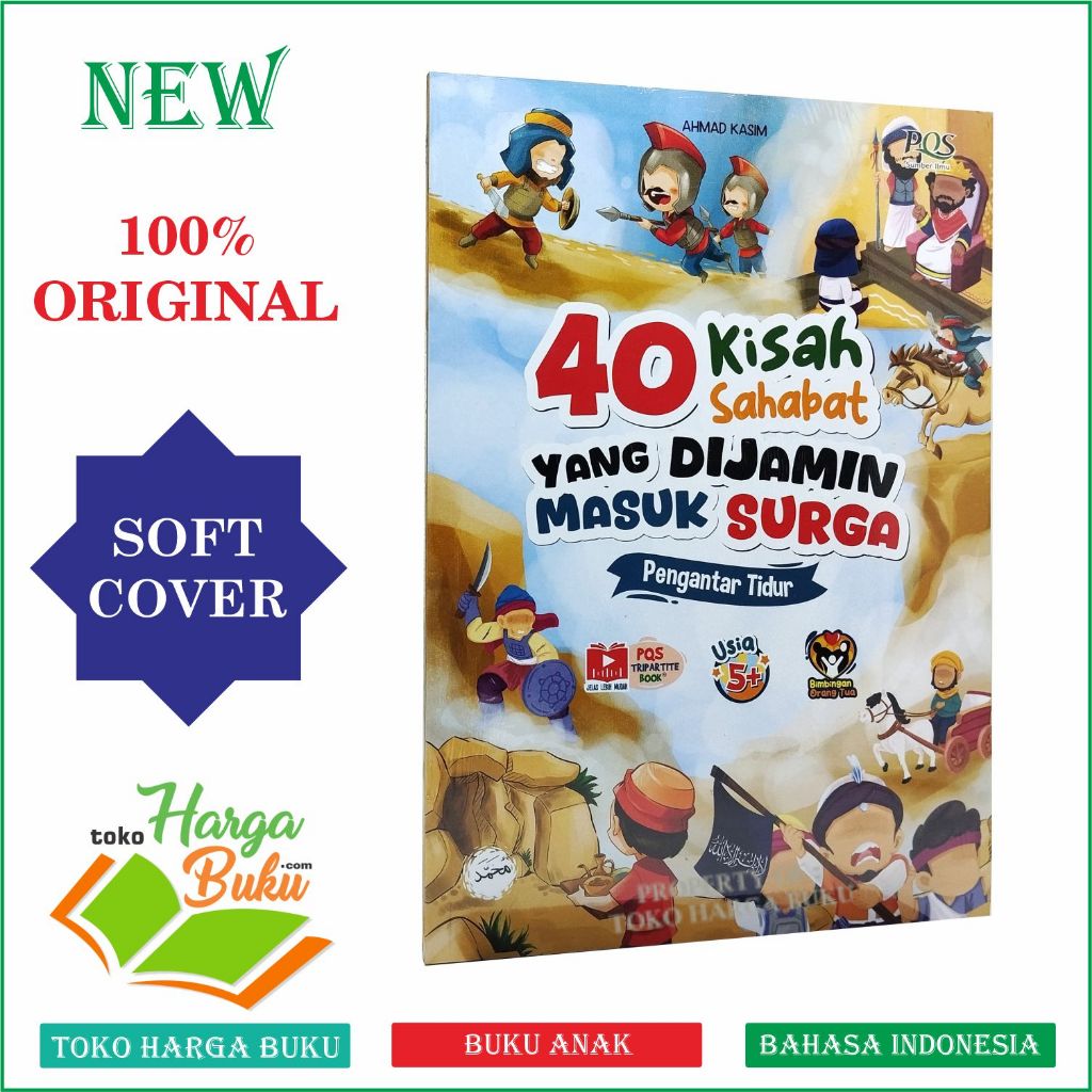 Foto Komik 40 Kisah Sahabat yang Dijamin Masuk Surga Pengantar Tidur Full Color Usia 5+ Buku Anak - PQS