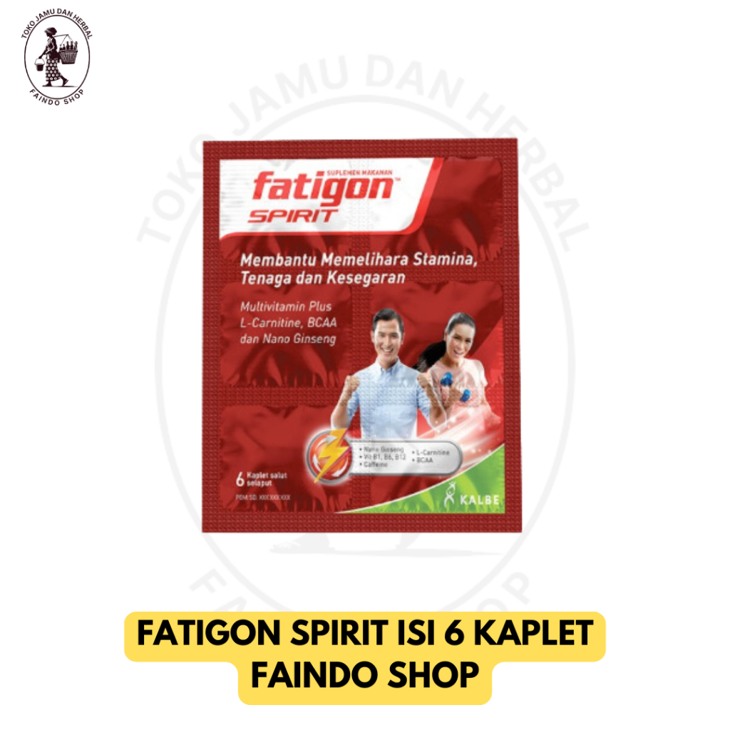 Fatigon Spirit Merah Eceran Strip Isi 6 Kaplet