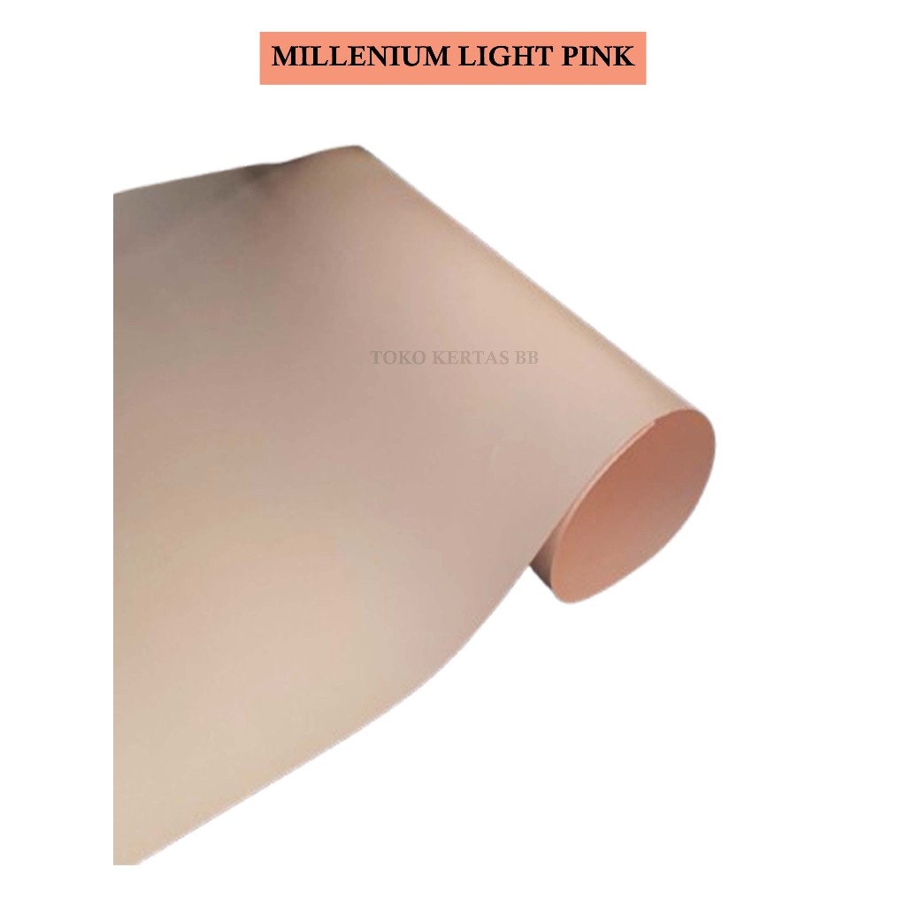 

KERTAS JASMINE / KERTAS MILLENIUM / WARNA MILLENIUM LIGHT PINK 190 - 220 GSM UKURAN 79 X 109 CM , 1 PLANO