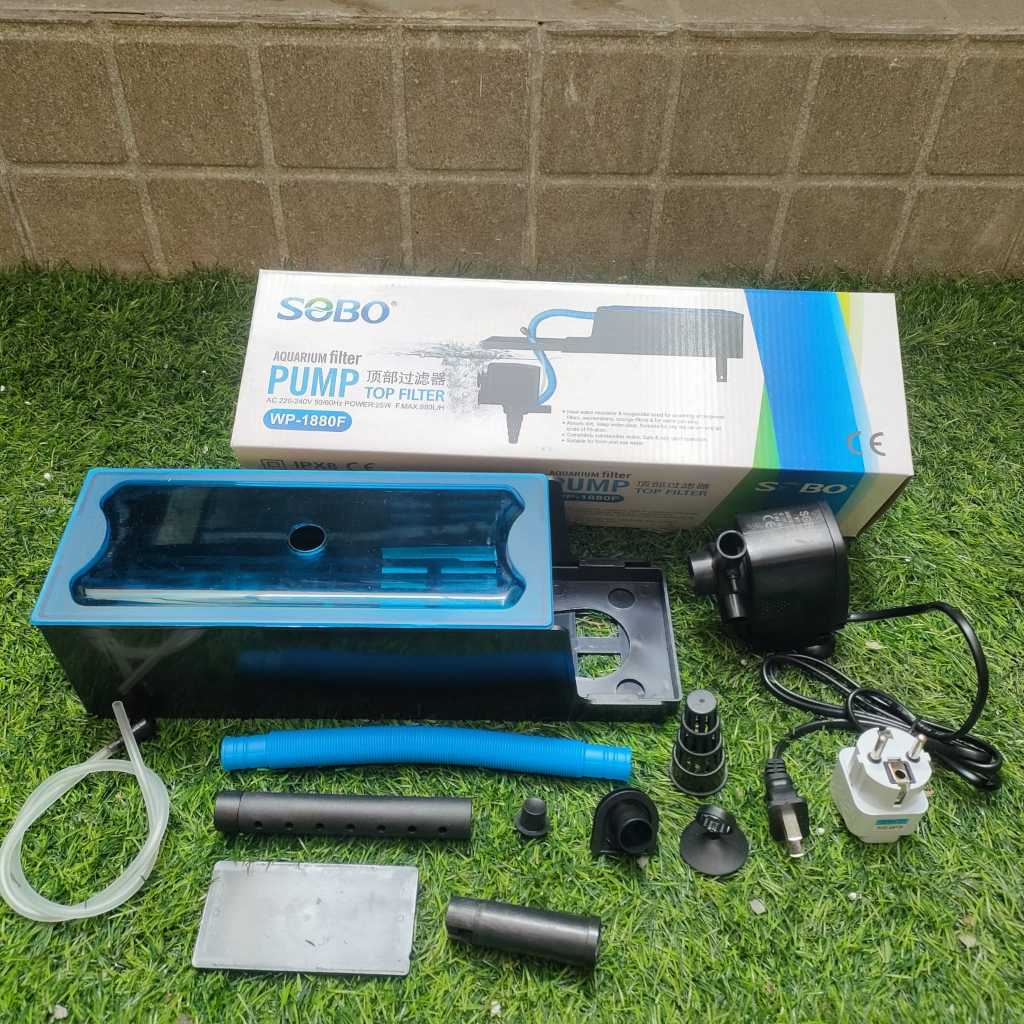 TOP FILTER BOX AQUARIUM SET SOBO WP-1880F / FILTER AQUARIUM SET PUMP