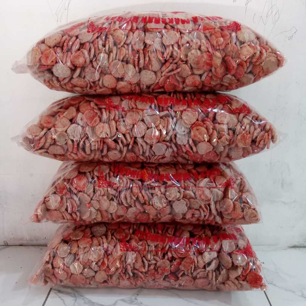 

Kerupuk Jengkol Bulat Pedas Jajanan Jadul/Cemilan Enak/Kerupuk Murah