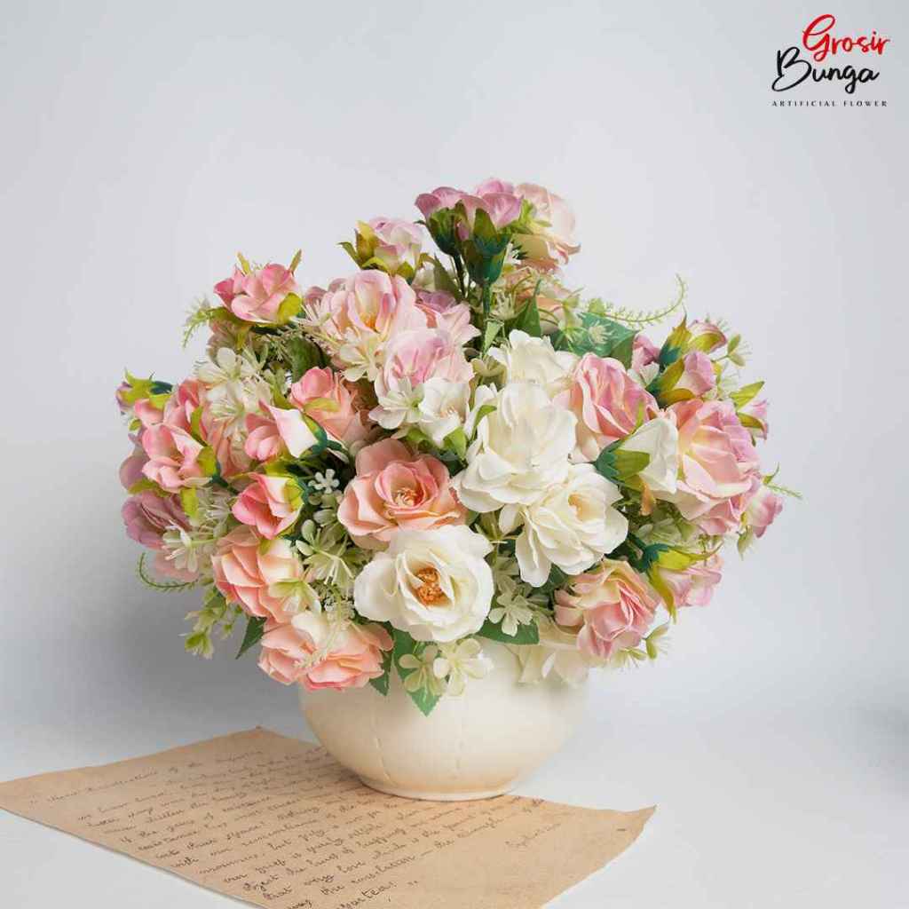 Rose Mawar Bouquet Premium - 1 tangkai ada 5 mawar besar + 3 mawar kecil (total ada 8 bunga mawar da
