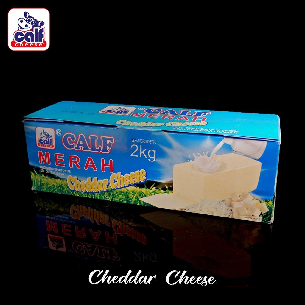 

Keju calf cheddar merah 2kg/block