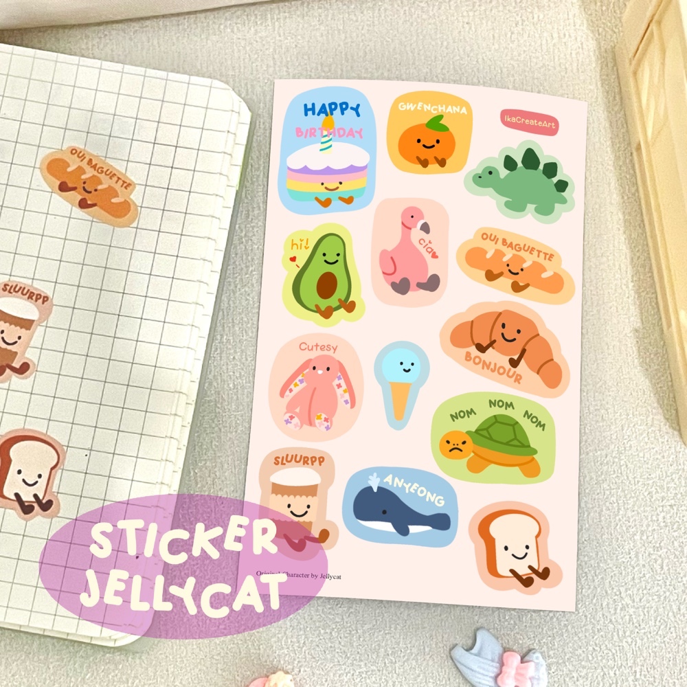 

JELLYCAT Stiker Mini Jellycat Untuk Jurnal Buku Catatan