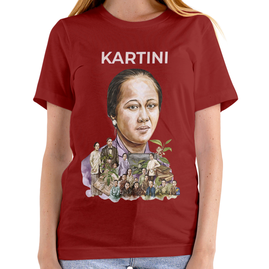 Kaos Gender Feminisme Kartini Gelap Terang - Kaos Pria Wanita Distro Premium Katun Combed 24s