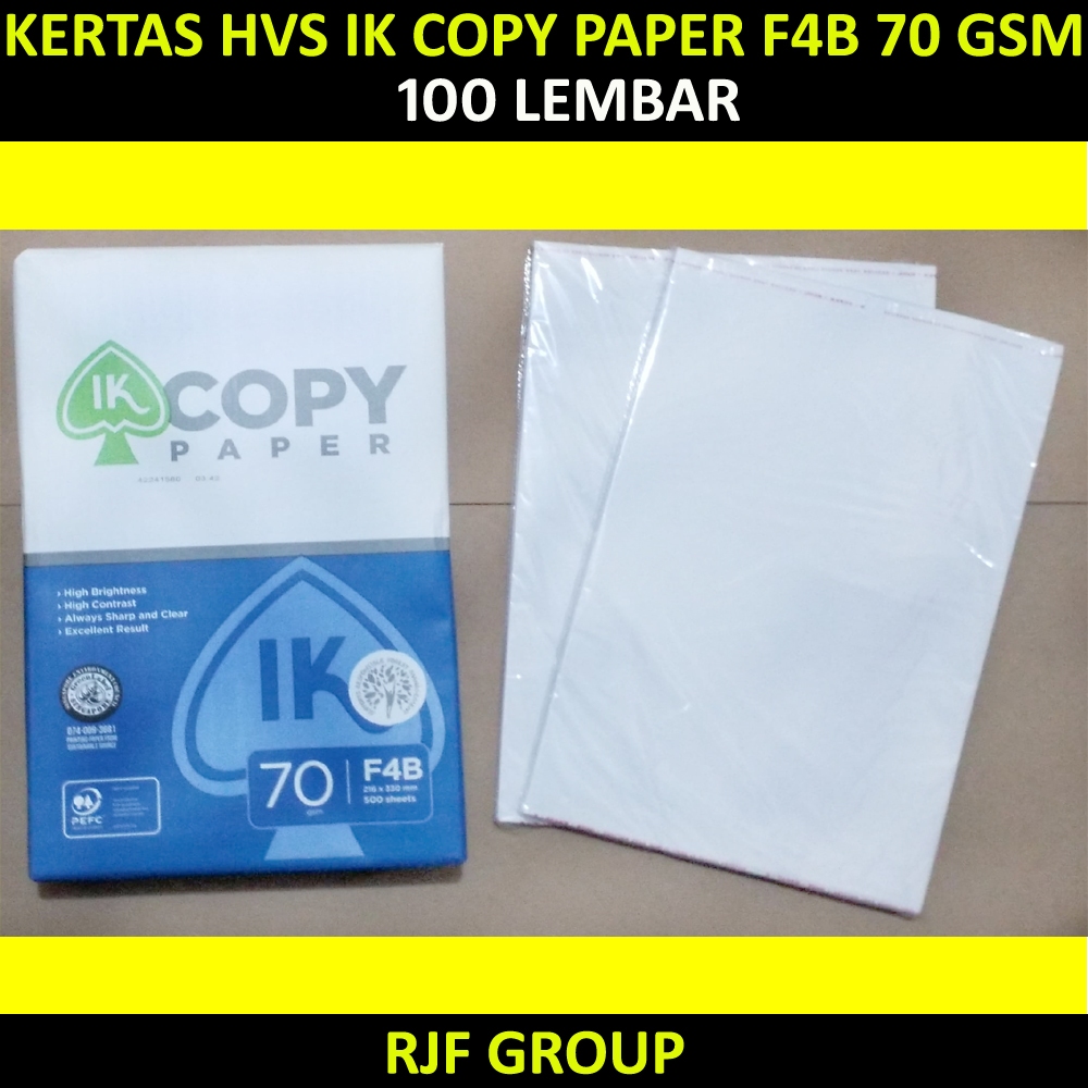 

IK COPY PAPER F4B 70 GSM 100 LEMBAR