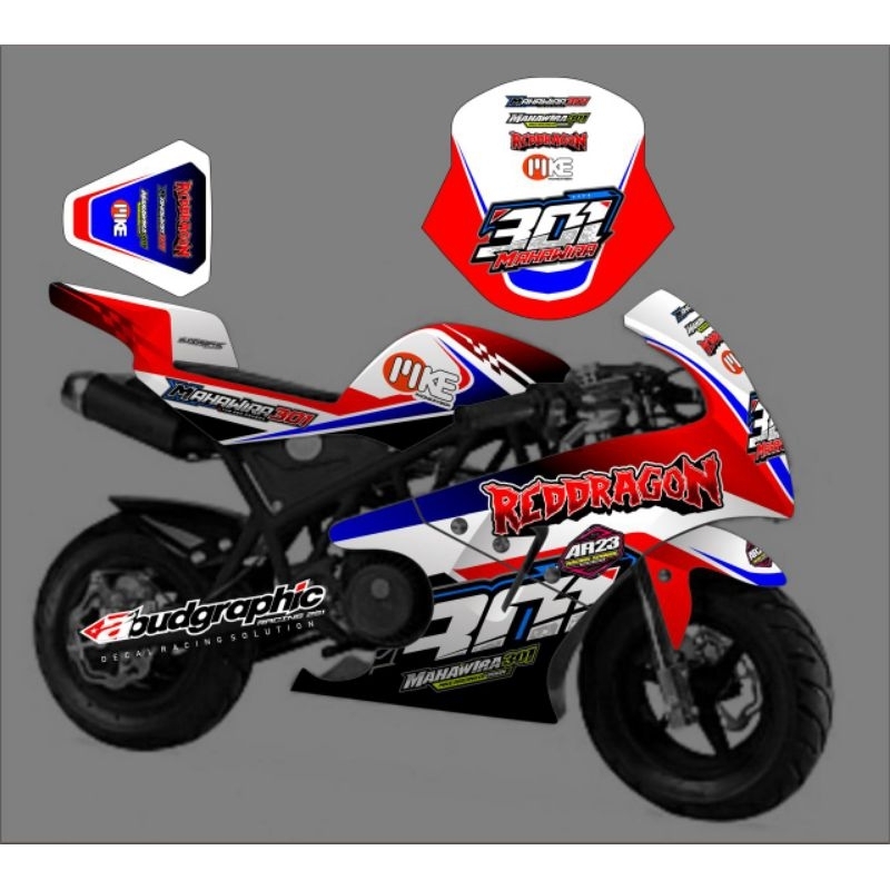 DECAL STICKER MINI GP LENKA POLINI GPR OVHALE BEBAS DESAIN SESUKAMU