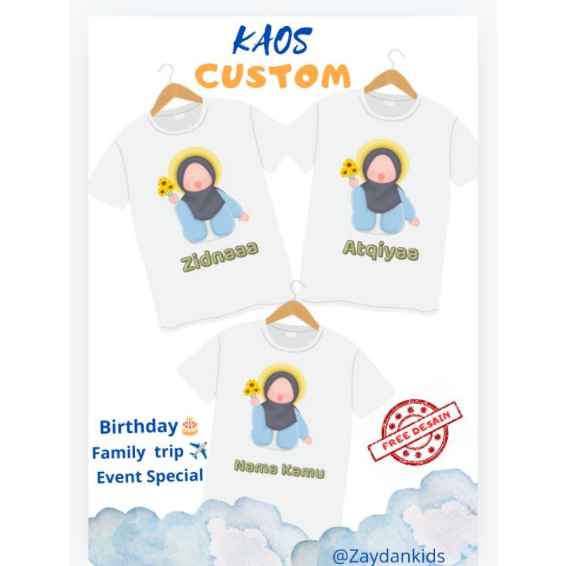 [[Free Desain]] Kaos Custom Birthday, Family trip, All Event