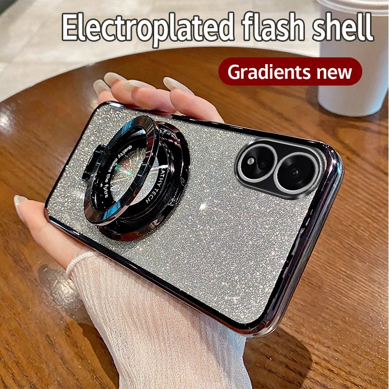 HP Soft Case OPPO A38 Casing Silikon Untuk OPPO CPH2579 A 38 OPPOA38 Casing berkilau Berlapis Handph