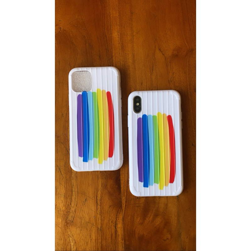 case motif pelangi casing motif pelangi very soft and unik ready stock case casing iphone x/xs