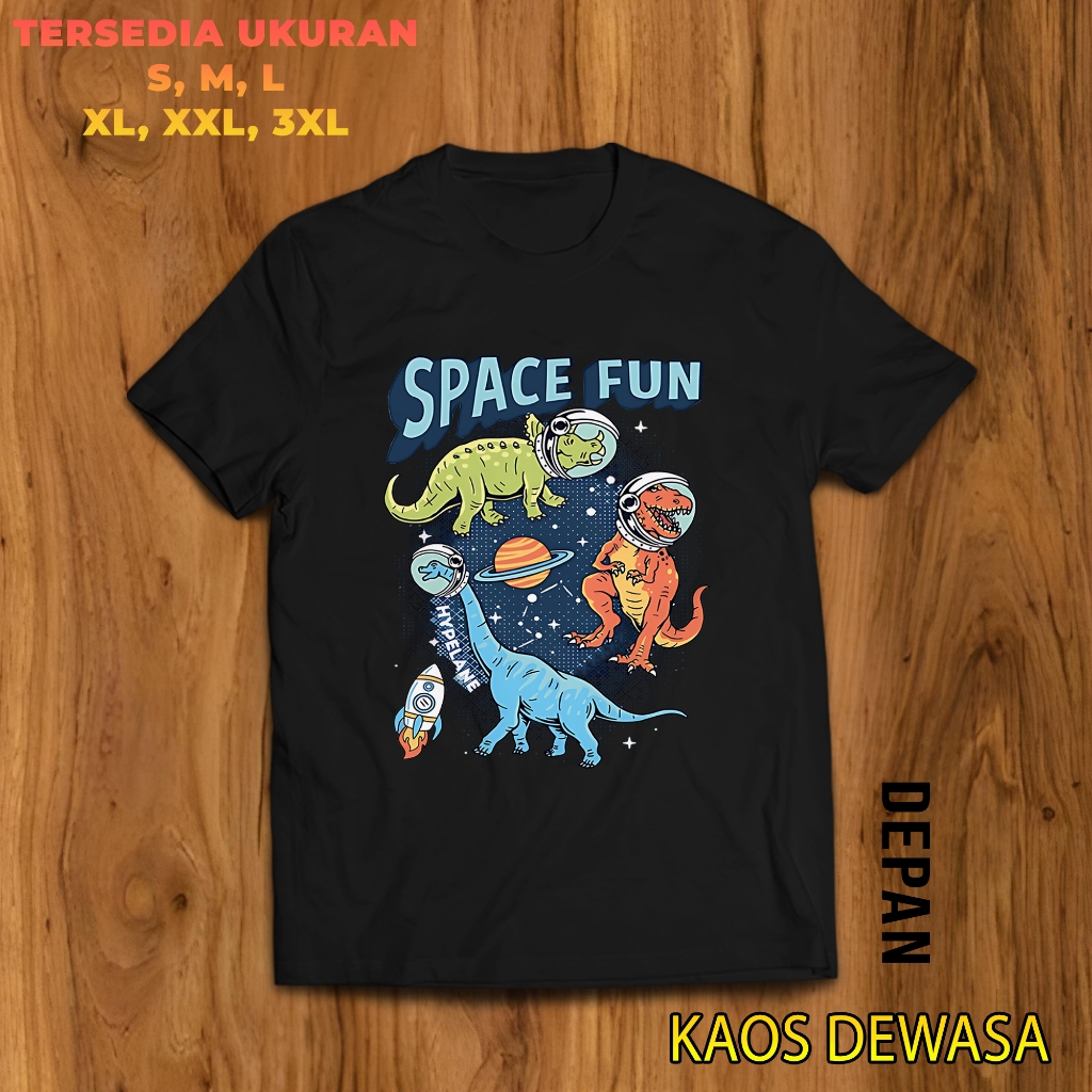 KAOS DEWASA SPACE DINOSAURUS BAJU DISTRO DEWASA DINOSAURUS TSHIRT SPACE DINOSAURUS