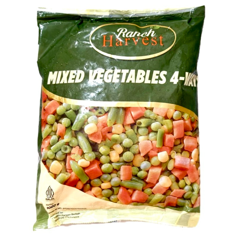 

Ranch Harvest Mixed Vegetables 4 Ways 1kg Wortel Jagung Buncis Kacang Polong