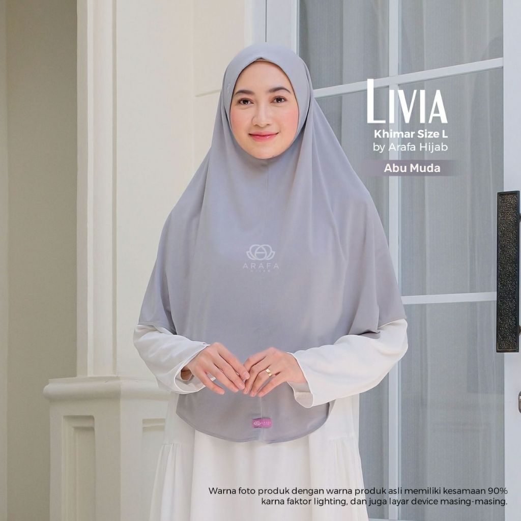 Khimar Livia Size L by Arafah Hijab | Bergo non pet | hijab instan | hijab jersey