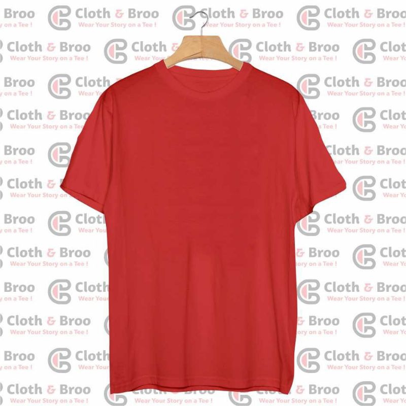Kaos Polos Merah Pendek Knitto