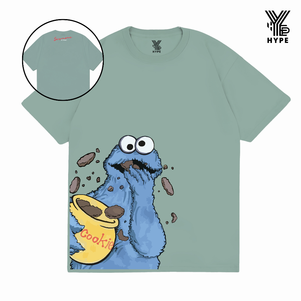 HYPE Kaos Cookies Sesame Street Unisex Kids Dewasa