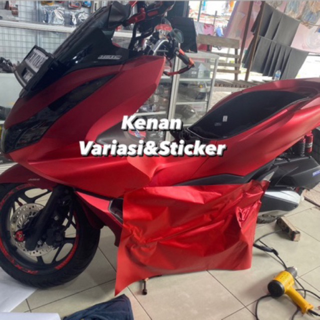 stiker merah doff metalik skotlet merah doff metalik candy merek FANCHI (doff PCX)