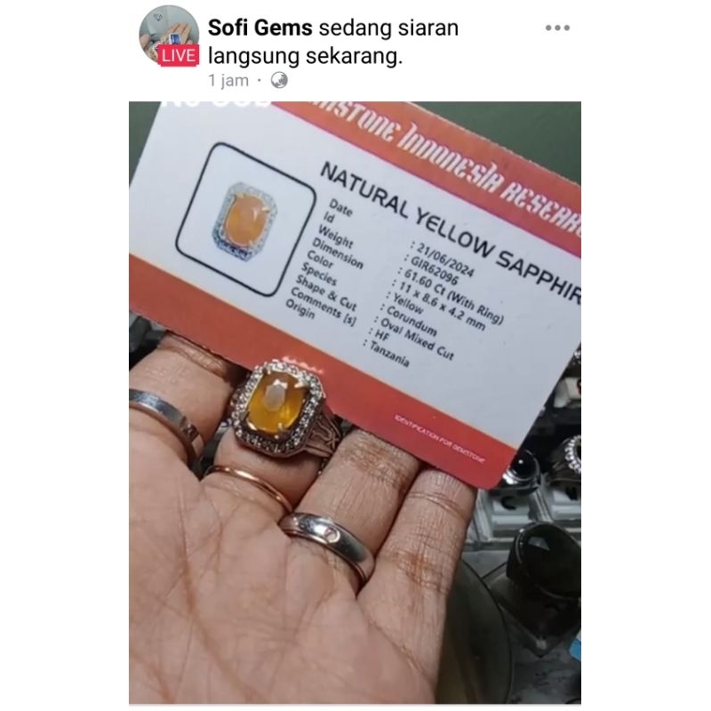 natural yakut / yellow shappire