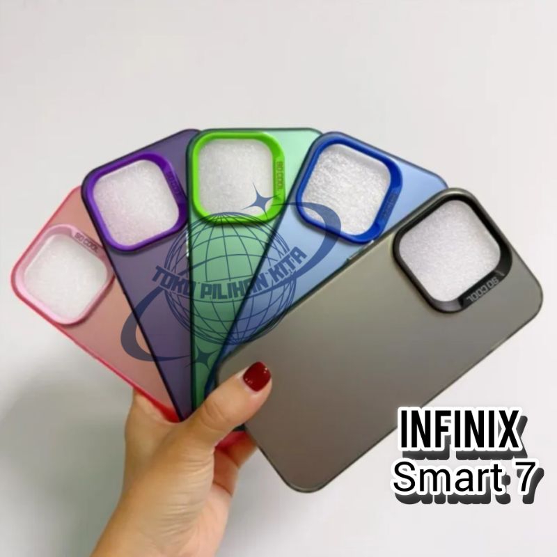 case Infinix smart 7 new model softcase metalic imd hologram