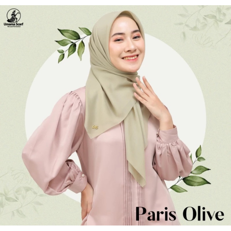 JILBAB SEGI EMPAT UMAMA PARIS OLIVE / HIJAB SEGI EMPAT PARIS OLIVE PREMIUM