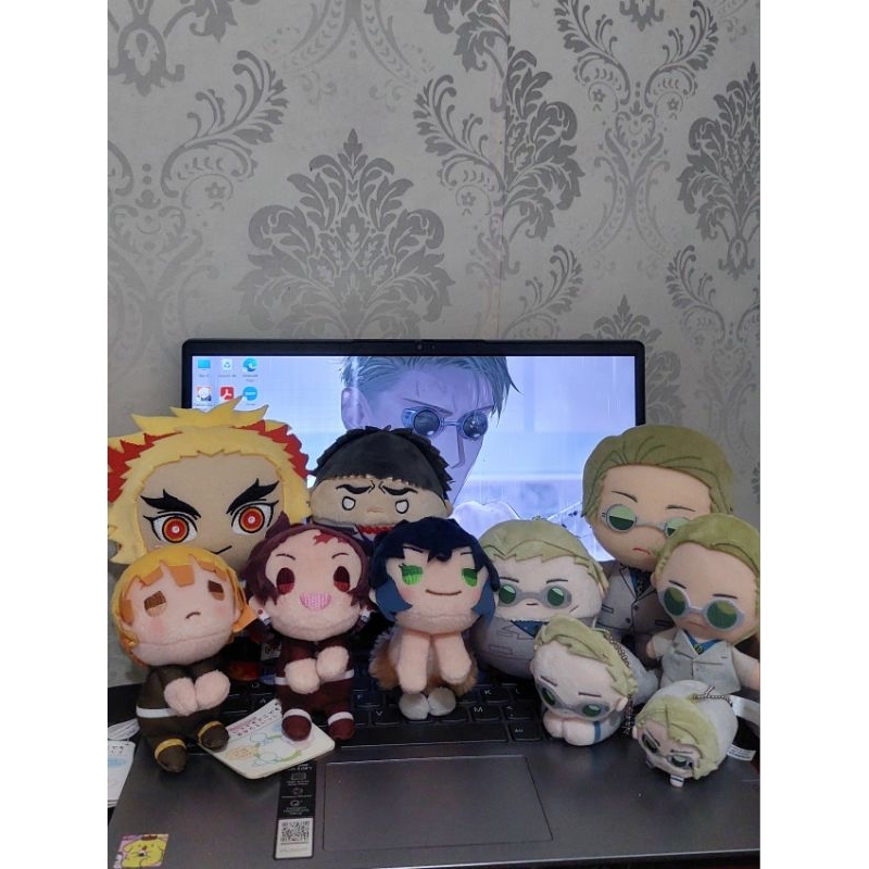 plushie anime demon slayer, zenitsu, tanjiro, inosuke, rengoku, gyomei