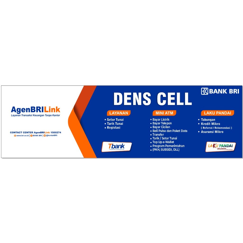 Spanduk Agen Banner BRILink _ 300 x 100 cm