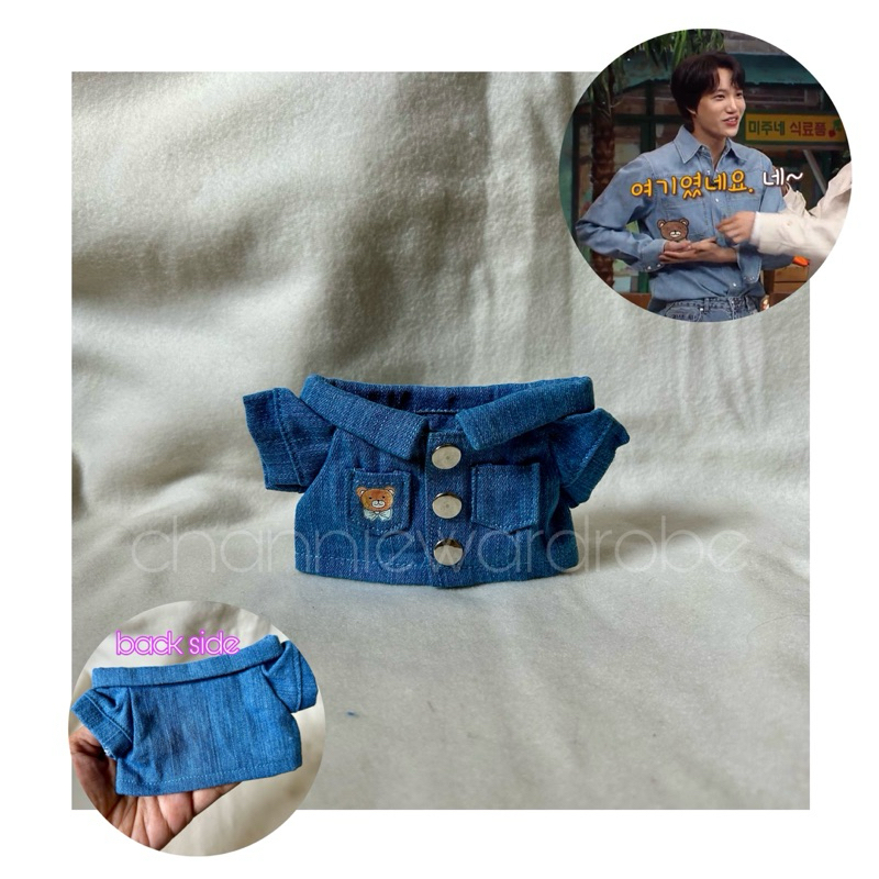 EXO Kai Doll Clothes Boneka 20cm 15cm Kai x G*cci Denim Shirt