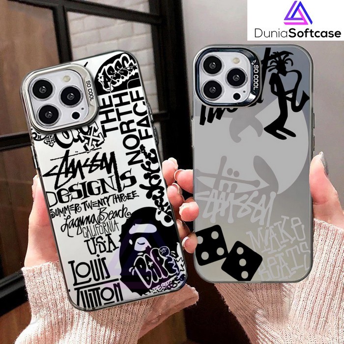 Casing Metal 1 IMD untuk iPhone 15 Pro Max 15 Plus iPhone11 12 13 14 14Plus X XS Max XR SE 2020 7 8 