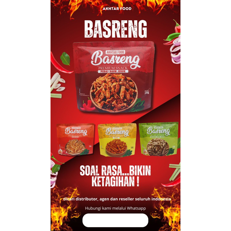 

Basreng Aneka Rasa / Basreng Pedas / Basreng Pedas Daun Jeruk