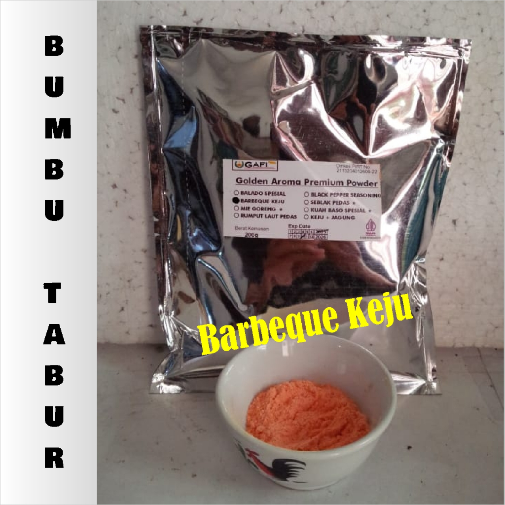 

Bumbu Tabur Barbeque Keju 200g / Premium Bubuk Tabur Bumbu BBQ Keju Penyedap Rasa Pusat Bumbu Tabur