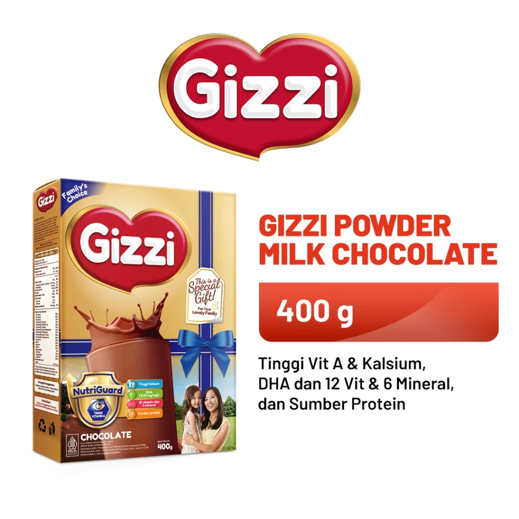 

Gizzi Powder Milk 400 gr Susu Bubuk Gizzi (Original dan Chocolate)