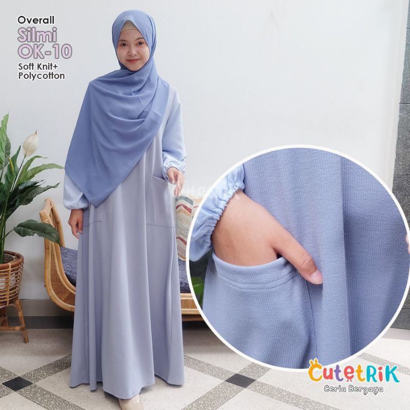 Cutetrik Gamis Overall Anak Baju Muslim Anak Perempuan Couple Dewasa