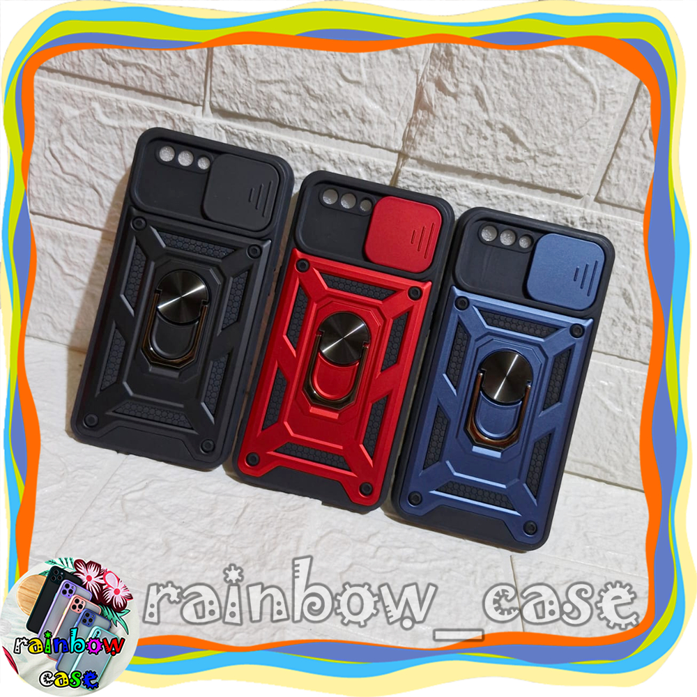 OPPO A3S / A5 / REALME C1 CASE TRANSFORMER 2 IN 1 SLIDE CAMERA RINGSTAND