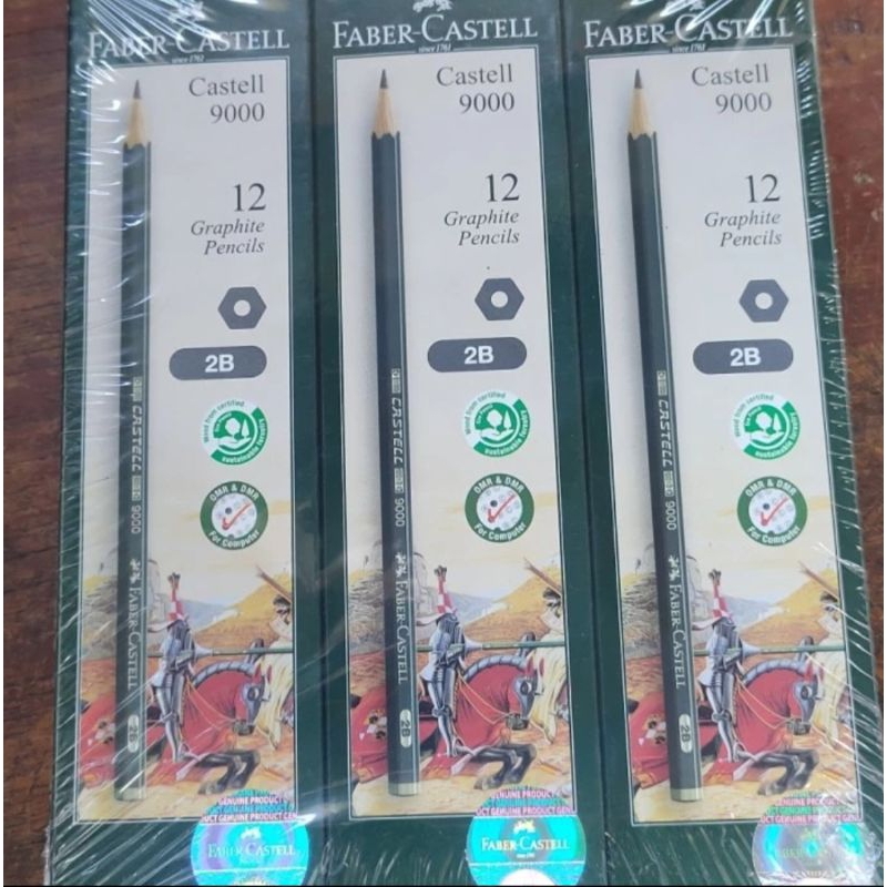 

pensil 2B FABER CASTELL 9000 graphite pencils for computer original