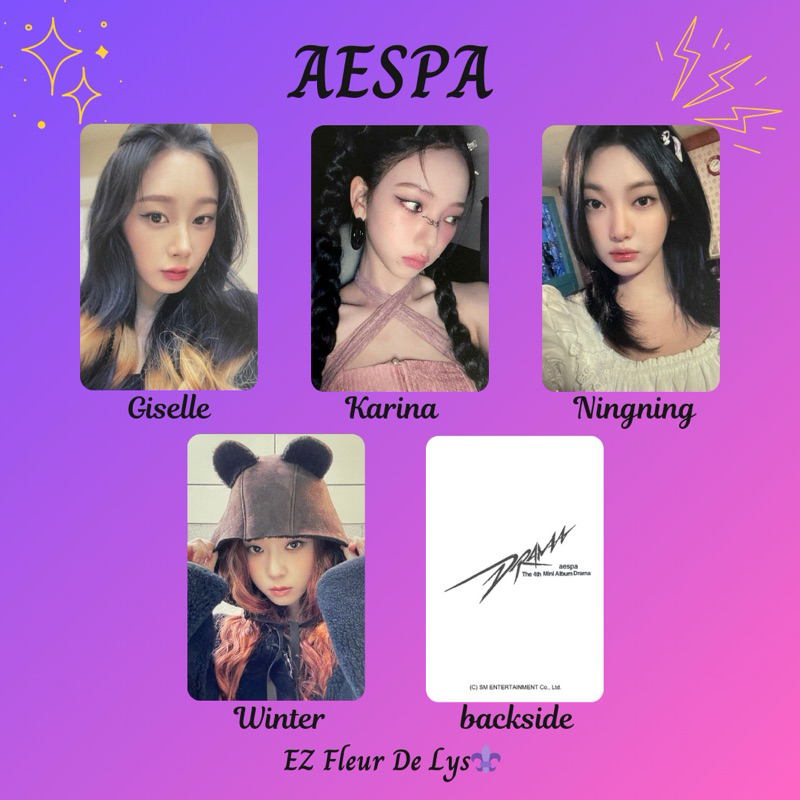 photocard replika pc unofficial Aespa drama part 2 , GISELLE KARINA NINGNING WINTER