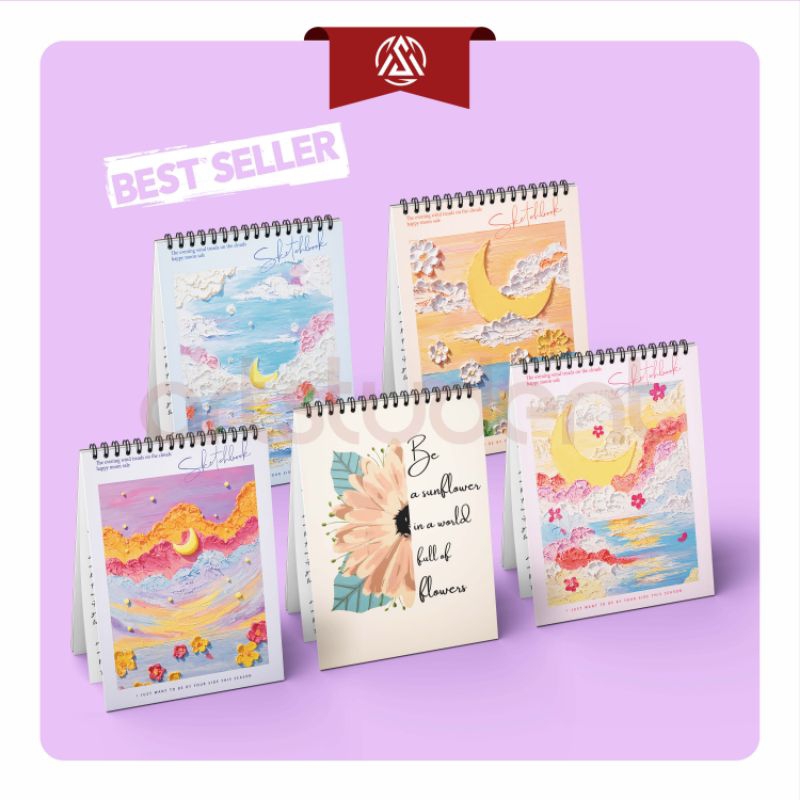 

[TERBARU] Buku Sketsa A5 Vertikal Jilid Spiral 45 Lembar / 95 Halaman, Motif Art 3D, promoSketchbook