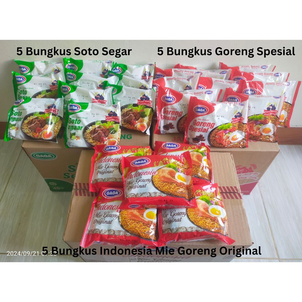 

Paket 12 Bungkus : Goreng Spesial , Soto Segar dan Indonesia Mie Goreng Original @4 Bungkus