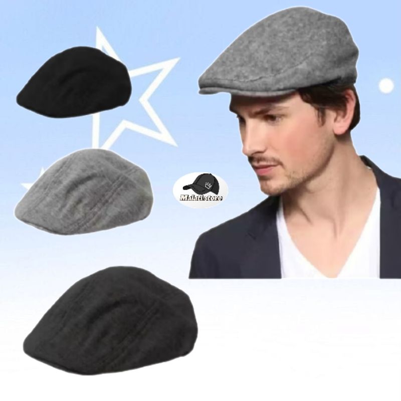 Topi kodok/flat cap hat )topi copet dewasa topi pelukis sutradara pria wanita dewasa remaja